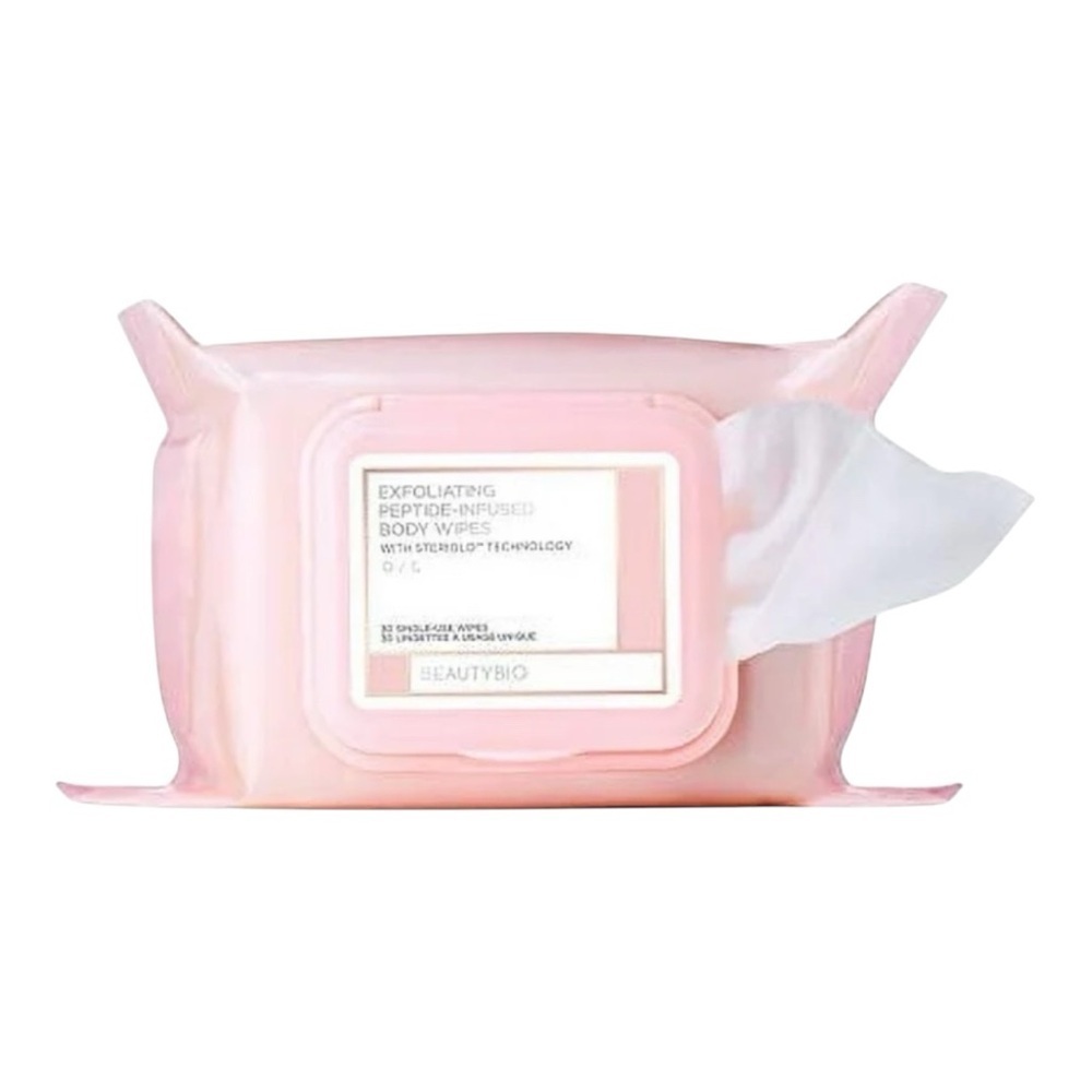 BeautyBio Exfoliating Peptide-Infused Body Wipes 30 Count